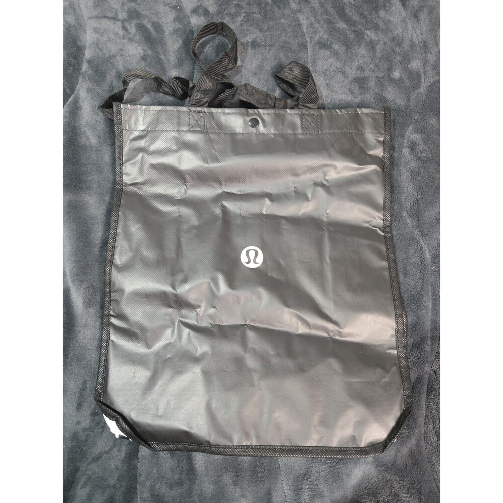 Lululemon Large Reusable Shopping Tote Lunch Bag Black